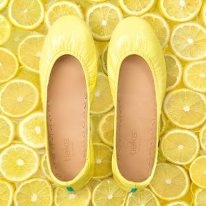 🍋🍋Tieks Lemon Patent size 7 FIRM 🍋🍋